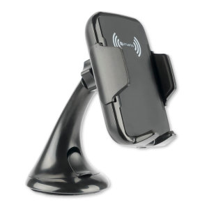 Wirelessly charge your Qi-enabled device in-car with this wireless charging car holder. This car holder by 4smarts securely holds your device in position on your car dashboard or windscreen, while efficiently charging the battery wirelessy.