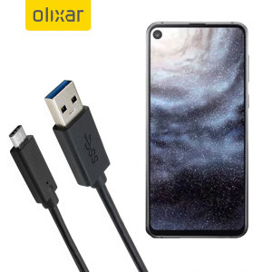 Olixar USB-C Samsung Galaxy A8s Charging Cable - Black 1m