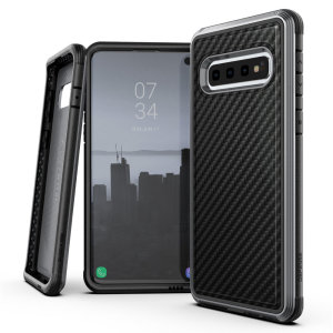 The X-Doria Defense Lux in Black Carbon Fiber print is an incredibly stylish and protective case for your Samsung Galaxy S10. Tested to survive 6.6ft drops onto concrete the defense lux provides excellent protection and is extremely easy to install.
