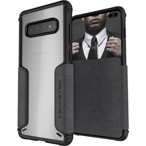 The Exec3 premium wallet case in grey provides your Samsung Galaxy S10 Plus with fantastic protection. Also featuring storage slots for your credit cards, ID and cash.