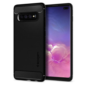 Maak kennis met de nieuw ontworpen Rugged Armour Case voor de Samsung Galaxy S10 Plus. Gemaakt van flexibel, robuust TPU en met een mechanisch ontwerp, inclusief een koolstofvezel textuur, houdt de Rugged Armor Case je telefoon veilig en slank.