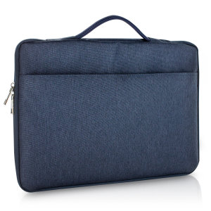 The Olixar laptop bag in blue for for your 15 inch laptop is a slim, form-fitting and extremely durable cover. Featuring a comfortable handle and a handy storage pocket