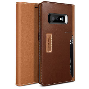 K3 plånboksfodralet för Samsung Galaxy S10e levereras komplett med kortfack, en stor dokumentficka som är tillverkad av lyxigit läder material för klassisk look och professionellt utseende.