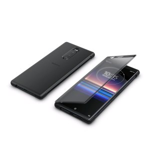 This official Style Cover Touch in black from Sony houses your Xperia 1, providing protection and full functionality through the see-through touchscreen font cover, allowing you to view and action incoming messages and calls.
