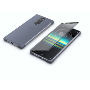 This official Style Cover Touch in Grey from Sony houses your Xperia 1, providing protection and full functionality through the see-through touchscreen font cover, allowing you to view and action incoming messages and calls.