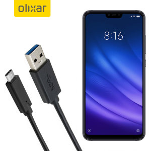 Olixar USB-C Xiaomi Mi 8 Lite Charging Cable - Black 1m