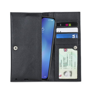 Olixar Primo Genuine Leather Xiaomi Mi 9 SE Pouch Wallet Case - Black