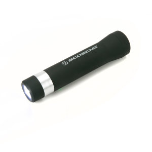 The Scosche Handleit 3 in 1 flashlight also comes with a wireless bluetooth speaker and a 2200 mAh portable Battery pack with a bike mount. Get up to 12 hours playback time from the built in battery.