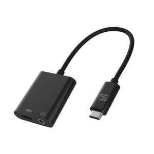 Adaptador de auriculares Scosche USB-C de 3,5 mm con carga de paso