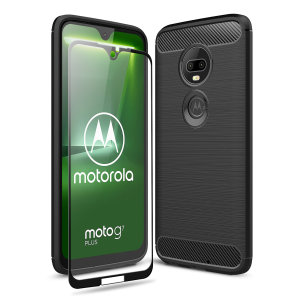 Offrez une protection intégrale à votre Motorola Moto G7 Plus avec la coque Olixar Sentinel en coloris noir et sa protection d'écran en verre trempé. Robuste et élégante, elle vous offre également une excellente prise en main. Dotée d'un design effet métal brossé avec de subtiles touches effet fibre de carbone, elle complémente avec brio le design de votre smartphone tout en lui assurant une protection totale.