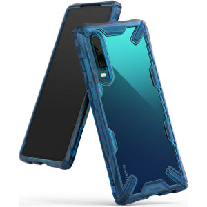 Keep your Huawei P30 protected from bumps and drops with the Rearth Ringke Fusion X tough case in blue. Featuring a 2-part, Polycarbonate design, this case lives up to military drop test standards so you can rest assured that your device is safe
