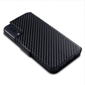 All the benefits of a wallet case but far more streamlined. The Olixar Carbon Fibre Textured Low Profile in black is the perfect partner for the the Samsung Galaxy A50 owner on the move. What's more, this case transforms into a handy stand to view media.