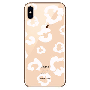 LoveCases iPhone XS Max Gel Case - White Leopard