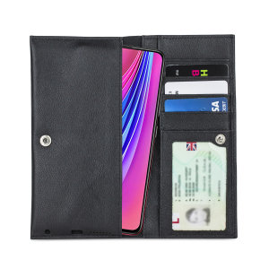 Olixar Primo Genuine Leather Vivo V15 Pro Wallet Case - Black