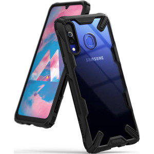 Keep your Samsung Galaxy M30 protected from bumps and drops with the Rearth Ringke Fusion X tough case in Black. Featuring a 2-part, Polycarbonate design, this case lives up to military drop-test standards so you can rest assured that your device is safe