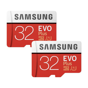 Great for recording 4K UHD video, this Grade U3 32GB Twin Pack Micro SDXC memory card from Samsung features impressive read / write speeds for retaining detail in photos, videos and more. Securely and safely store files, media and anything else you need.