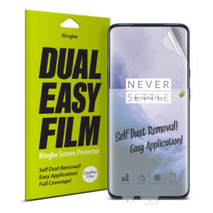 The New 4 Layer Dual Easy Full Coverage Screen Protector from Rearth Ringke for your OnePlus 7 Pro is made to allow easier installation: adhere the protective film onto your phone screen for an effortless and flawless finish. 