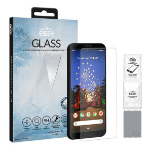 Introducing the ultimate in screen protection for the Google Pixel 3a XL the 2.5D Glass by Eiger is made from premium real glass with rounded edging and anti-shatter film.