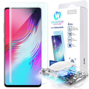 The Whitestone Dome Glass screen protector for Galaxy S10 5G uses a UV lamp with a proprietary UV adhesive installation to ensure a total and perfect fit for your device. Featuring 9H hardness for absolute protection, as well as 100% touch sensitivity.