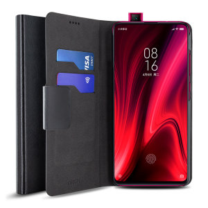 The Olixar leather-style Xiaomi Redmi K20 Pro Wallet Case in black attaches to the back of your phone to provide enclosed protection and can also be used to hold your credit cards. So leave your regular wallet at home when you need to travel light.