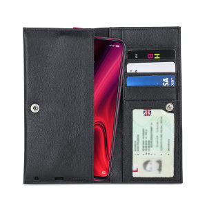 Olixar Primo Genuine Leather Xiaomi Redmi K20 Pro Wallet Case - Black