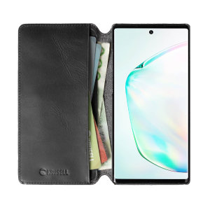 Krusell’s Sunne's Slim Wallet leather case in Vintage colour combines Premium Leather with Krusell’s values of sustainable manufacturing for the any Samsung Galaxy Note 10 Plus owner who seeks 360° protection with extra storage for cash and cards.