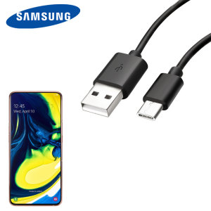 Cable de Carga Oficial Samsung Galaxy A80 USB-C - Negro