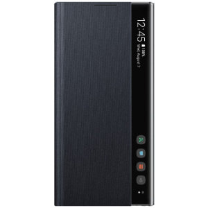 This Official Samsung Clear View Cover in black is the perfect way to keep your Galaxy Note 10 Plus smartphone protected whilst keeping yourself updated with your notifications thanks to the clear view front cover.