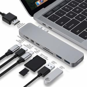 Los dos puertos USB-C de su MacBook estarán perfectamente aprovechados y podrá sacarles mucho más partido gracias a este increíble HUB fabricado por HyperDrive. Conseguirá un puerto HDMI 4K, un puerto USB, lector de tarjetas Micro SD y SD, un puerto AUX 3.5mm y más.
