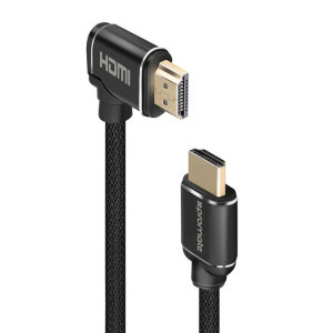 Connect your devices in High Definition with the 4K provided HDMI cable from Promate. Tight spaces are always a problem when connecting your HDMI cable. Promate Right Angle 4K HDMI Cable saves time and effort in your cable setup.