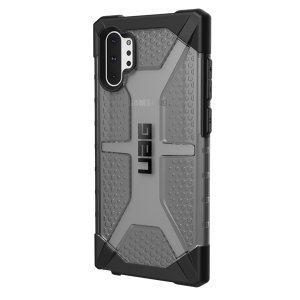The Urban Armour Gear Plasma semi-transparent tough case in Ash grey for the Samsung Galaxy Note 10 features a protective case with a brushed metal UAG logo insert for an amazing rugged and stylish design.