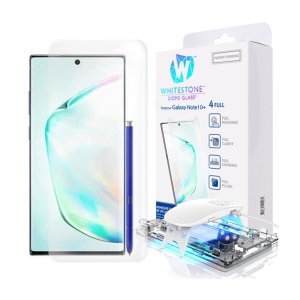 The Whitestone Dome Glass screen protector for Galaxy Note 10 Plus 5G uses a UV lamp with a proprietary UV adhesive installation to ensure a total and perfect fit. Featuring 9H hardness for absolute protection, as well as 100% touch sensitivity
