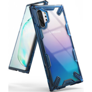 Keep your Samsung Galaxy Note 10 Plus protected from bumps and drops with the Rearth Ringke Fusion X tough case in Space Blue. Featuring a 2-part, Polycarbonate design, this case lives up to military drop-test standards.