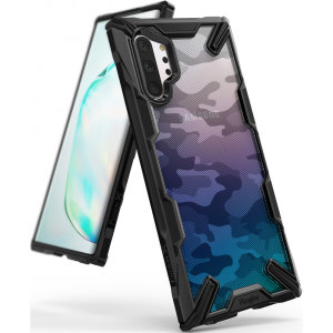 Keep your Samsung Galaxy Note 10 Plus protected from bumps and drops with the Rearth Ringke Fusion X Design tough case in Camo Black. Featuring a 2-part, Polycarbonate design, this case lives up to military drop-test standards.