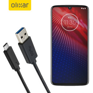 Olixar USB-C Motorola Moto Z4 Charging Cable - Black 1m