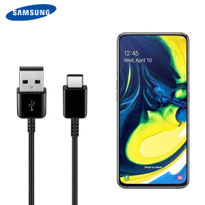 Official Samsung Galaxy A80 USB-C Charging & Sync Cable - Black - 1.5m