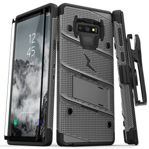 Equip your Samsung Galaxy Note 9 with military grade protection and superb functionality with the ultra-rugged Bolt case in Gunmetal from Zizo. Coming complete with a handy belt clip and integrated kickstand.