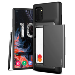 Protégez votre Samsung Galaxy Note 10 Plus 5G à l'aide de la coque VRS Design Damda Glide Shield en coloris noir et effet acier. Fabriquée à partir d'un matériau résistant et mince, elle fournit à votre appareil une protection robuste grâce à sa structure interne souple. De plus, sa technologie brevetée à glissement vous permet de ranger facilement jusqu'à deux cartes (type carte bancaire).