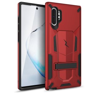 Protect your Samsung Galaxy Note 10 Plus from bumps and scrapes with this Red/Black Zizo Transform case. Comprised of an outer impact-resistant shell, the Zizo Hybrid Transformer Case offers a sturdy and robust protection for your phone