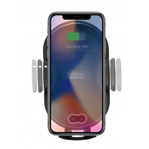 Wirelessly charge your Qi-enabled iPhone 11 Pro Max in-car with this wireless charging vent-mounted car holder, in black. Securely position your device in either portrait or landscape all while enjoying convenient and efficient Qi wireless charging.