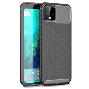 Olixar Google Pixel 4 XL Carbon Fibre Protective Case - Black