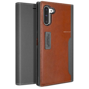 The K3 Wallet Case in Grey/Brown for the Samsung Galaxy Note 10 comes complete with card slots, a large document pocket and is made with luxurious leather-style materials for a classic, prestige and professional look.