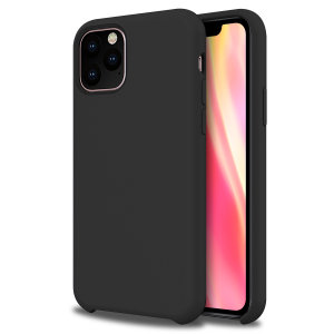 Coque iPhone 11 Pro Max Olixar en silicone doux – Noir pastel