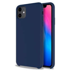 Coque iPhone 11 Olixar en silicone doux – Bleu nuit