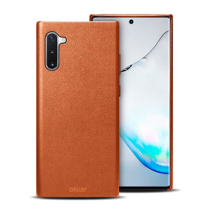 Crafted from premium genuine leather, this exquisite brown case from Olixar for the Samsung Galaxy Note 10 provides stunning style and prestigious protection for your phone in a slim and sleek package.