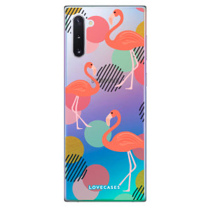 Give your Samsung Galaxy Note 10 a fun refresh with this flamingo design phone case from LoveCases. Cute but protective, the ultrathin case provides slim fitting and durable protection against life's little accidents.