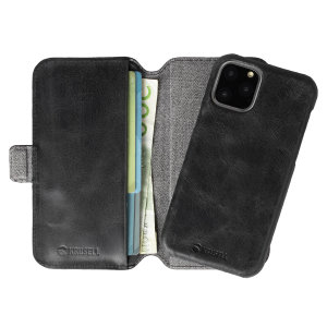 Krusell’s 2-in-1 Sunne Wallet case in Vintage Black combines Nordic chic with Krusell’s values of sustainable manufacturing for any iPhone 11 Pro owner who wants an elegant genuine leather accessory with extra storage for cash and cards.