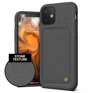 Bescherm uw iPhone 11 met deze precies ontworpen High Pro Shield-hoes van VRS Design. Gemaakt van stevig maar slank materiaal, deze harde schaalconstructie met zachte kern is voorzien van gepatenteerde glijdende technologie om twee creditcards of ID op te slaan.