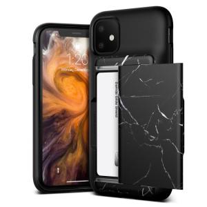 Protect your iPhone 11 with this precisely designed Damda Glide Shield case in Black Marble from VRS. Made with tough yet slim material, this hard-shell construction with soft core features patented sliding technology to store two credit cards or ID.