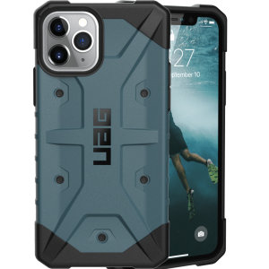 The UAG Pathfinder Slate Case for the iPhone 11 Pro features a classic tough-looking, composite design with a soft impact-absorbing core and hard exterior that provides superb protection in all situations.